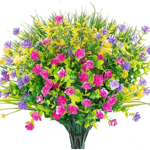 9pcs Artificial UV Resistant Silk Plants for Outdoor - Picture 3 of 7